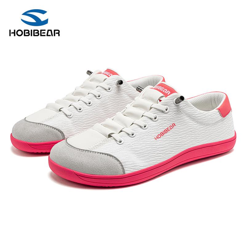 HOBIBEAR Leather Barefoot Shoes Lightweight Wide Toe Box Zero Drop Slip-on Shoes for Women and men