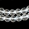 Strand of 44 Round Faceted Beads 8mm 8 Mm In Faceted Rock Crystal