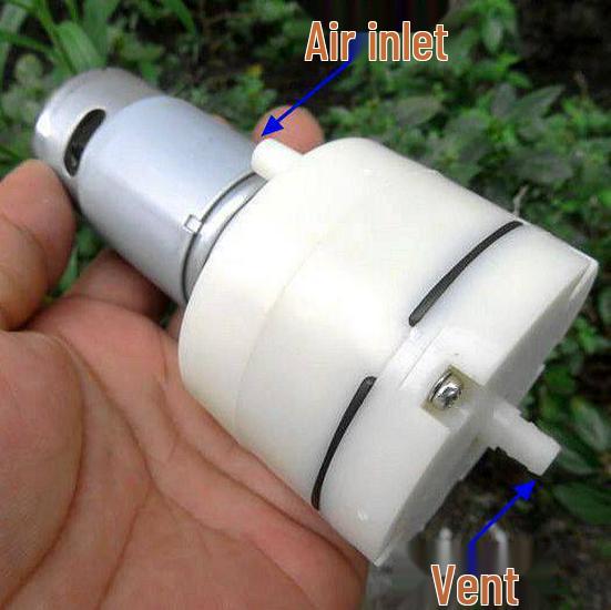 Совершенно новый вакуумный воздушный насос с мотором 555 - Высокопоточная аэрация, 6В/12В/24В Model B 24V