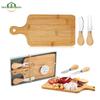 Gift Box Bamboo Mini Cutting Board & Cheese Knife Set for Baptism, Wedding, Birthday, or Banquet