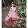 New-style Children’s Formal Dress: Princess-style Dress for Girls with Floral Train, Perfect for Piano Recitals