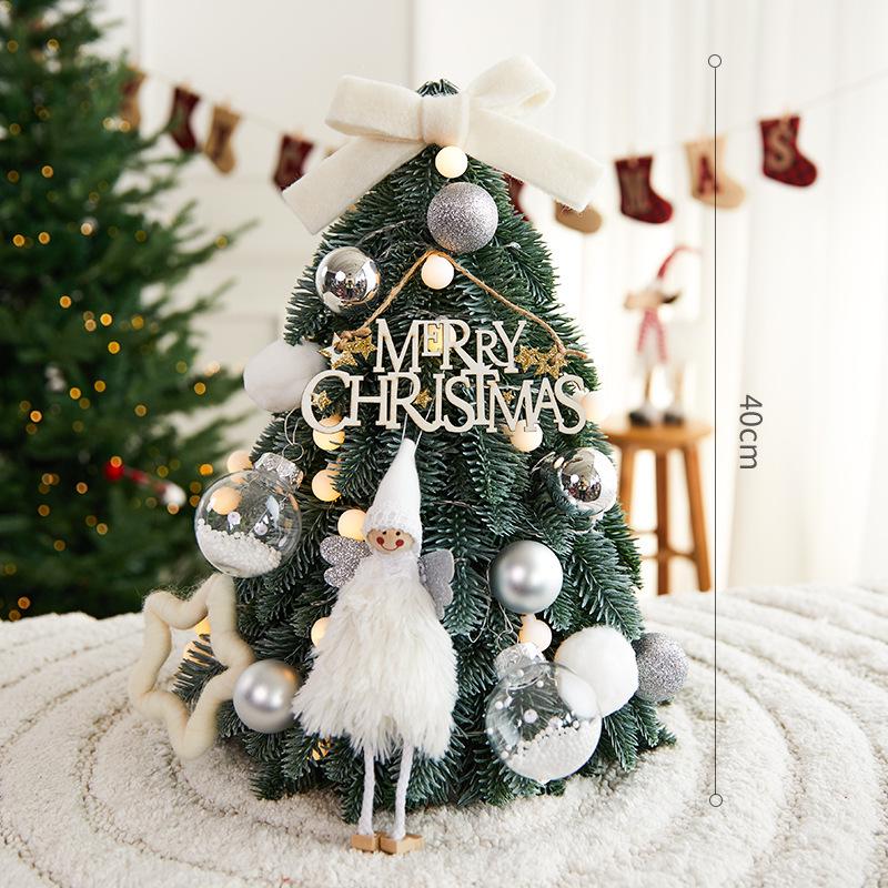 Xiaohongshu DIY Light-Up PE Christmas Tree, 45/60CM, for Tabletop or Window Display
