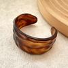Acrylic Resin Bracelets Gradient Color Opening Bangles Boho Irregular Bracelets  For Women