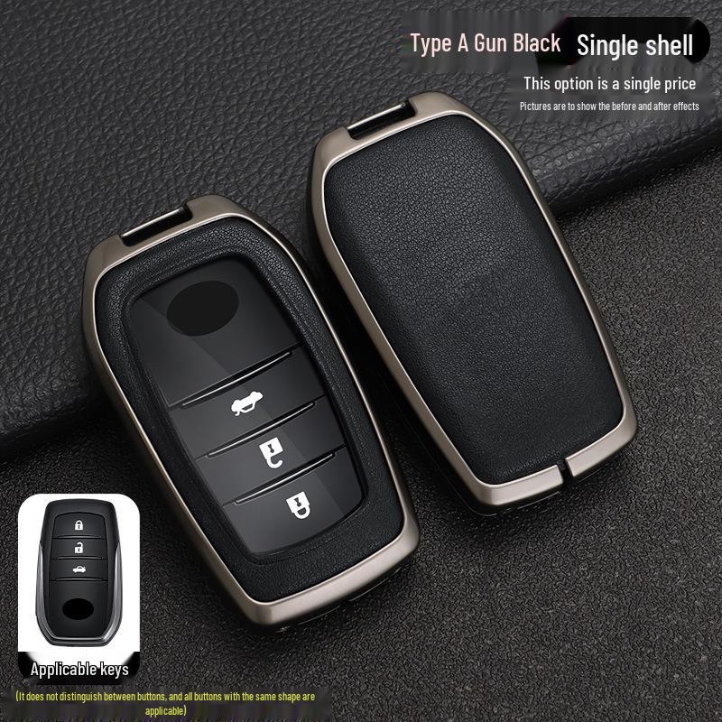 Toyota RAV4 Smart Key Zinc Alloy Leather Protective Case