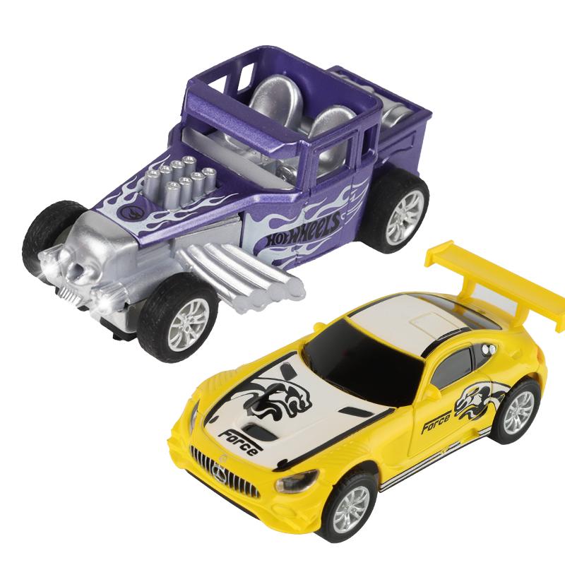 Slotcar 1 64 1/64 1:64er Maßstab Fahrzeug Elektrisch Hohe Geschwindigkeit Rennstrecke Polizei Rennwagen Zubehör Spielzeug Kinder Geschenke