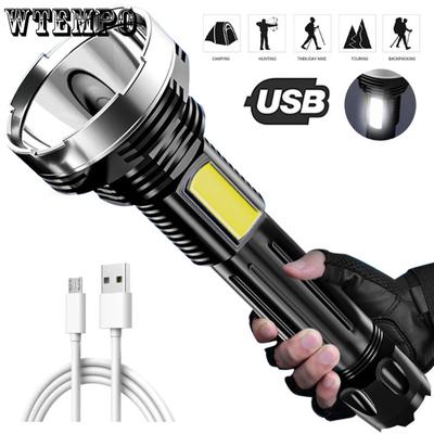 ABS Taschenlampe Outdoor Zuhause Tragbar Suchscheinwerfer USB Wiederaufladbar COB Seitenlicht Hohe Leistung Starkes Licht Taschenlampe