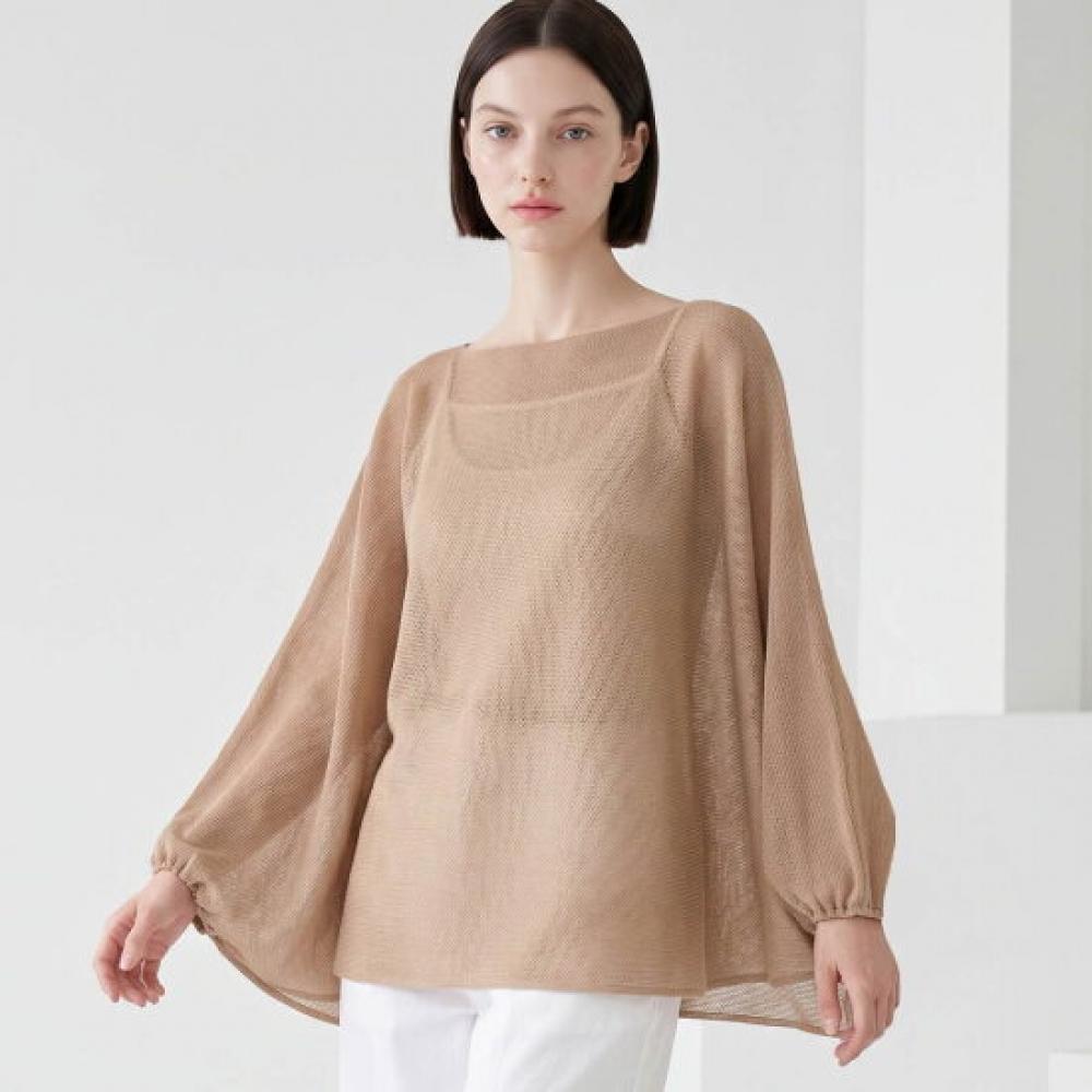 Plara Mesh Pleats Cover Up Blouse Up To 88