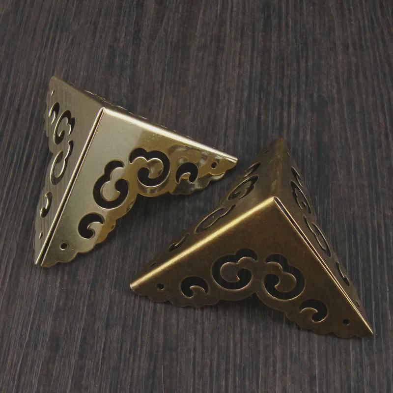 Chengyu 5cm Antique Chinese Brass Corner Protectors for Wooden Boxes