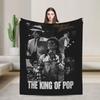 Michaels Jacksons Bad 1988 Pop Music Blanket Flannel  Winter  Lightweight Throw Blankets for Sofa Travel Plush Thin Quilt