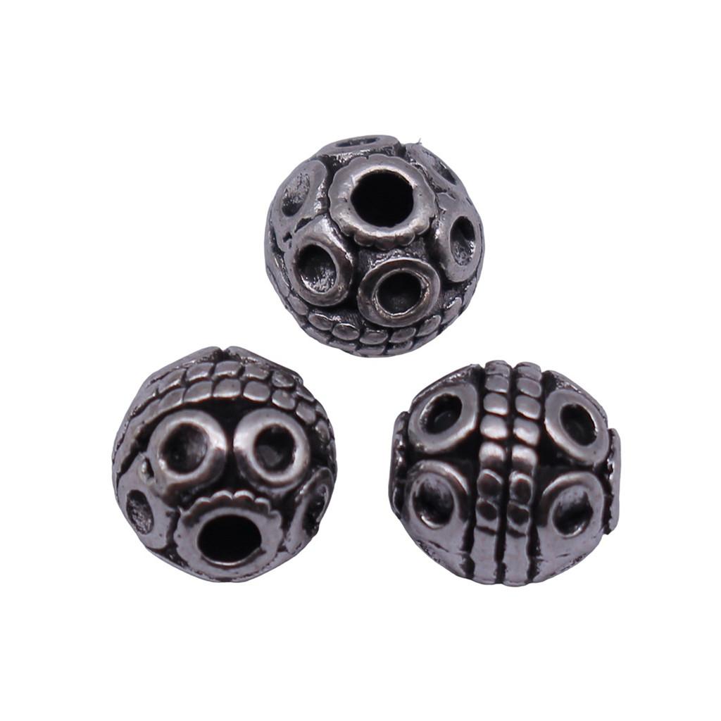 Floral Edge Spacer Beads Ornate Metal Small Hole Charms For Bohemian Beading Supplies