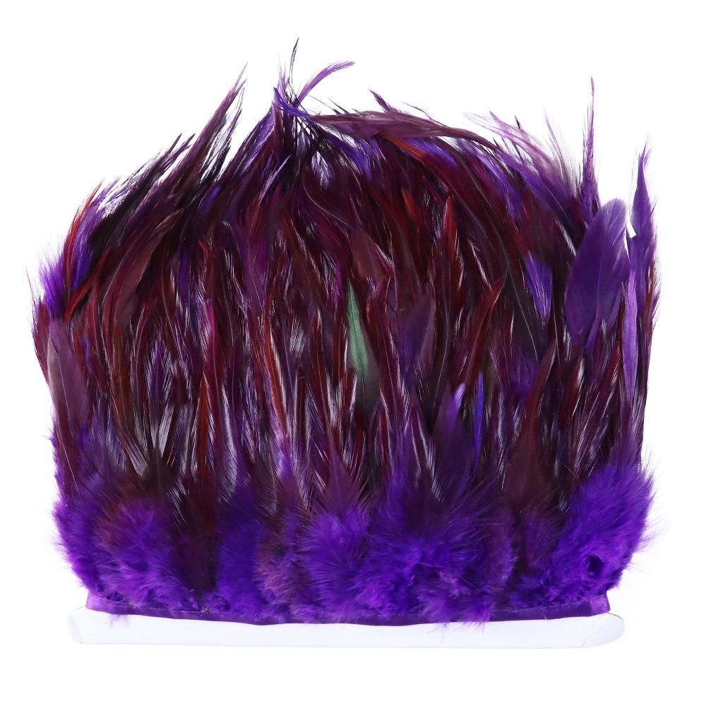 3-5 Red Tip Cloth Edge Stage Shooting Props Colored Chicken Feather Cloth With Evening Dress Skirt Diy