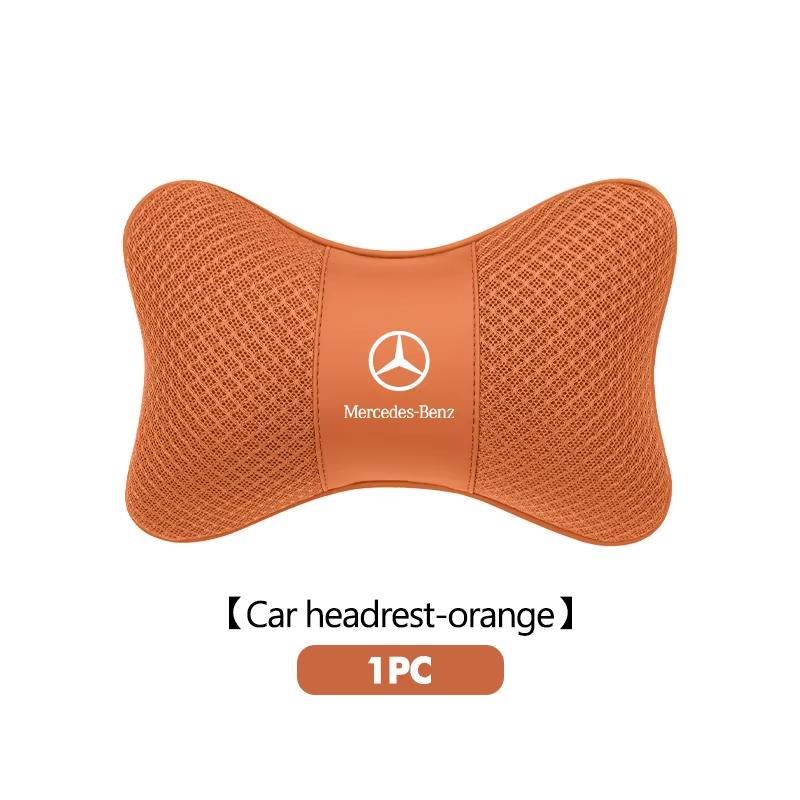 CRO1 Car Headrest Lumbar Support Kit Seat Cushion Neck Pillow Interior For Mercedes Benz AMG A C E S G Class W201 W210 W108 W204 W205