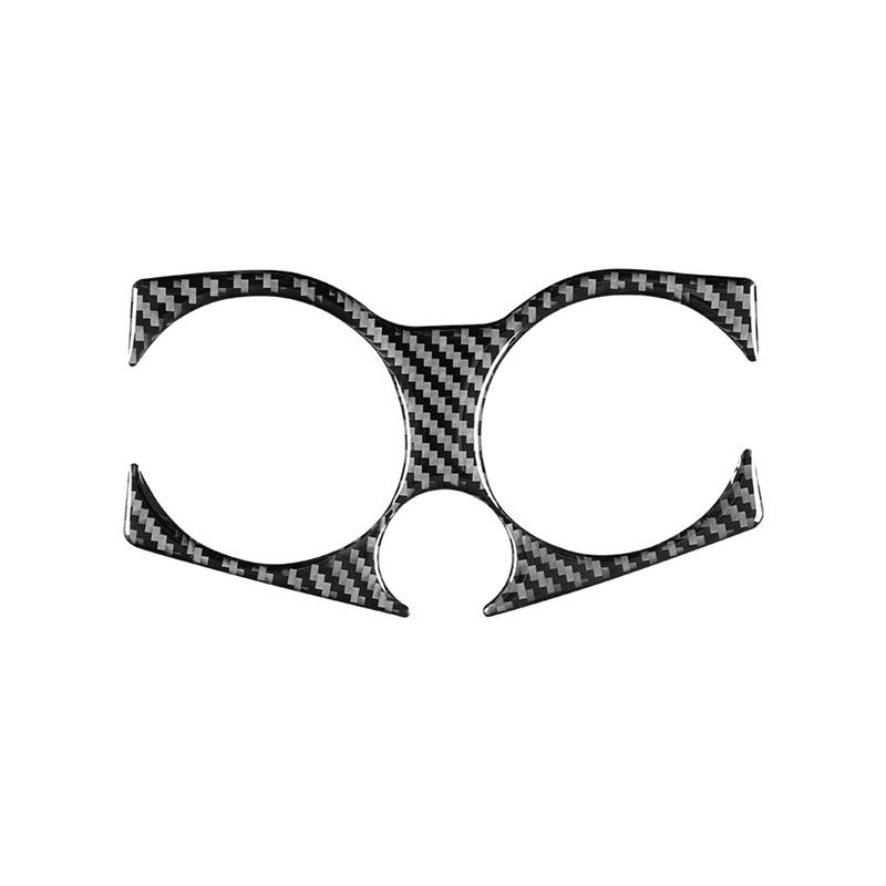 For BMW 5 Series G30 2018- Accessories Carbon Fiber Interior Car Center Water Cup Decorative Frame Trim Cover Stickers