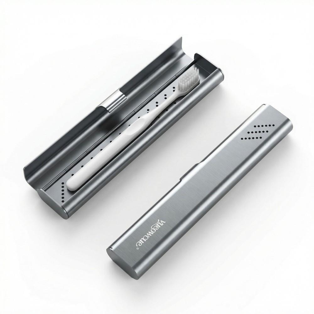 Durable Construction Aluminum Toothbrush Case Portable Toothbrush Case  Personal Hygiene