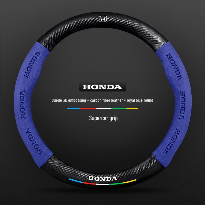 Honda UR-V 17-20 Winter Steering Wheel Cover - Genuine Leather, Suede, Carbon Fiber, Ultra-thin