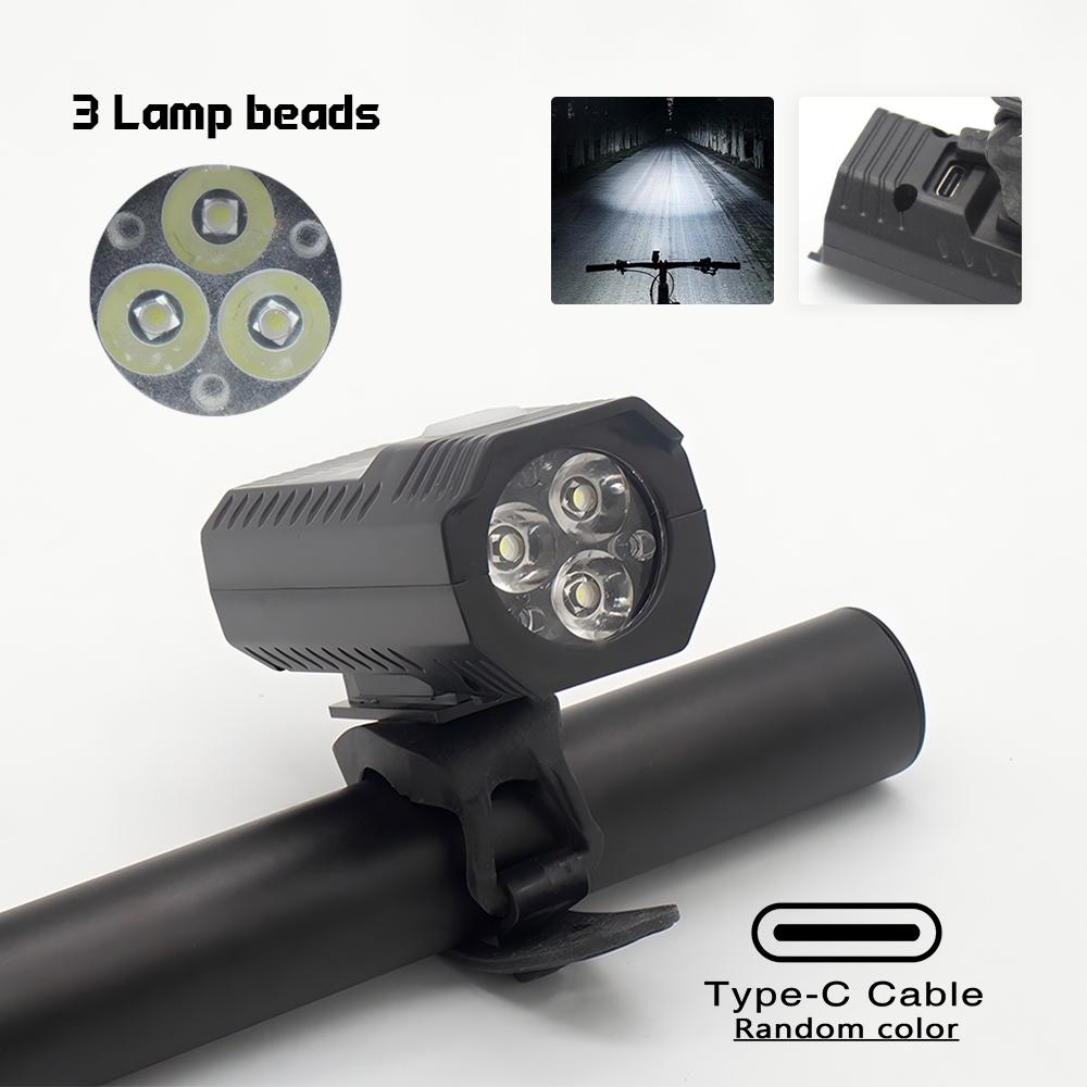 3LED/5LED Bicycle Light Bike Front Lamp Rechargeable MTB Bike Headlight Flashlight Outdoor Night Riding Safety Cycling Lantern