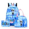 3Pcs/set Anime One Piece Anti-Theft Backpack Casual Daypack with Lunch Bag Pencil Case Back To School Daily Bookbag for Boy Girl Mochila Rucksack