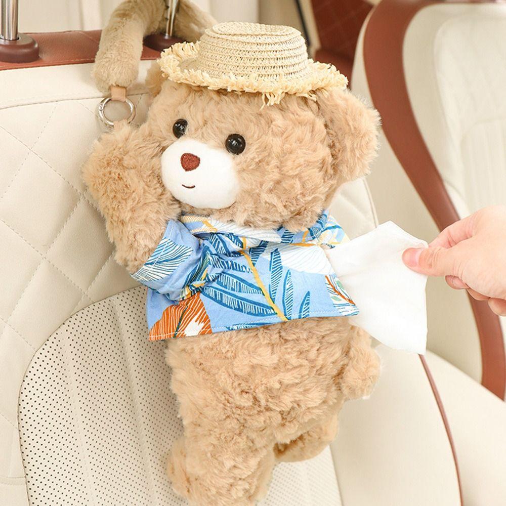 Creative Car Tissue Hanger Doll Cartoon Plush Tissue Box Dispenser  Living Room