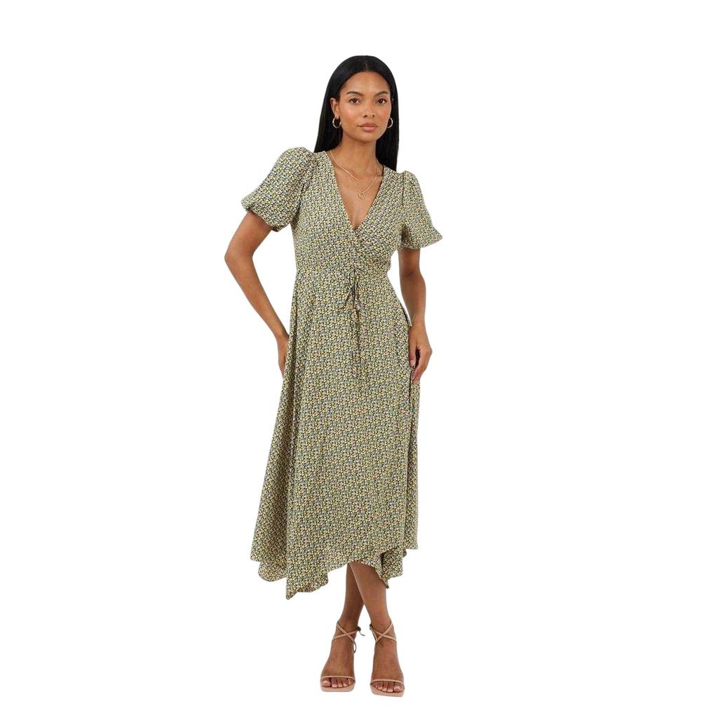BRAVE SOUL Womens/Ladies Floral V Neck Midi Dress