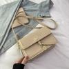 New niche design fashionable versatile contrasting color small square bag versatile shoulder messenger women's bag