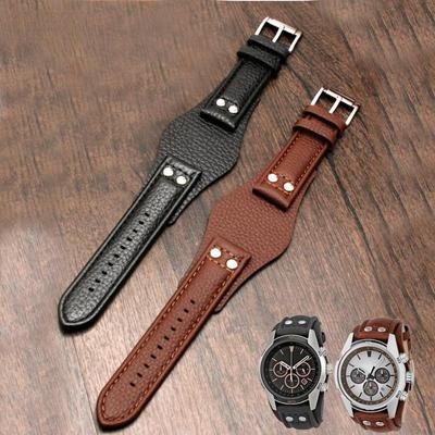 Hakiki Deri Kordonlu Saat 22mm kayış mat ile fosil CH2891 CH3051 CH2564 CH2565 saat kayışı el yapımı erkek deri bilezik