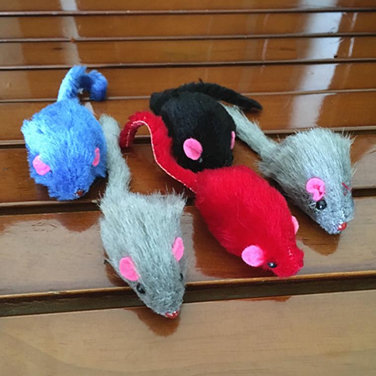 2" Plush Mouse Cat Toy with Rustling Sound