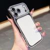 KEYSION Plating Transparent Wavy Rhinestone Phone Case for iPhone 13 14 15 16 17 Pro Max Air 16 Plus Lens Protector Shockproof Cover