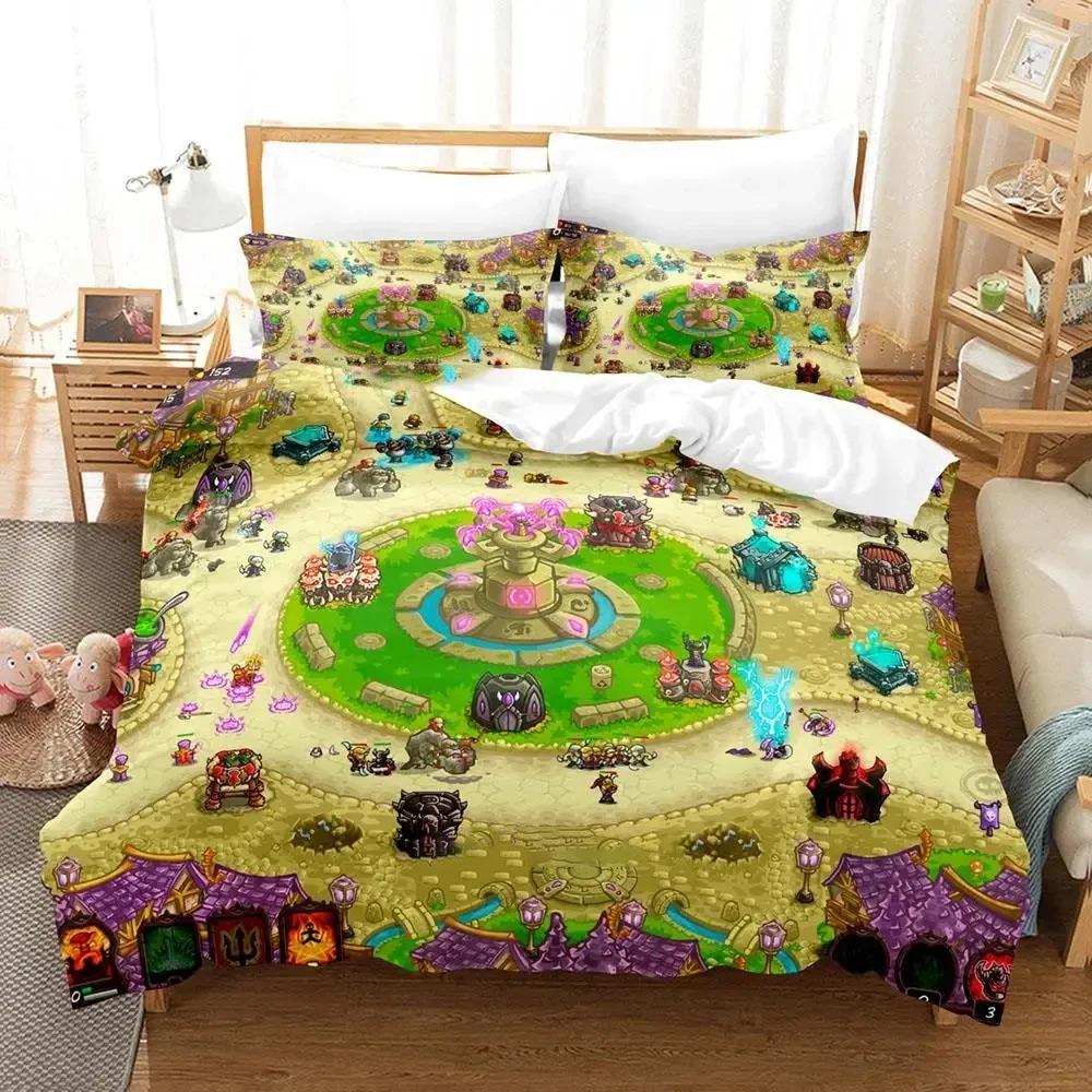 

New Kingdom For Adults Boys Single Double Queen King Size Bed Cover Anime Bed Ding Set Quilt Cover Pillowcase EU single(135x200cm)