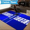 Custom Name Birmingham Football Neon Rug Game Carpet, Floor Mat for Bedroom Living Room Entryway Rug, Home Decor Idea Gift for Christmas birthday