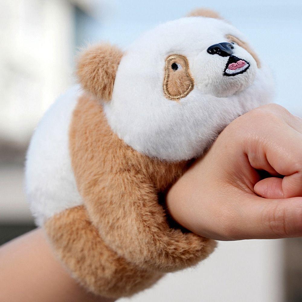 Simulation Panda Plush Wrist Band Soft Plush Doll Slap Bracelet Slap Bracelet Series  Birthday Gift