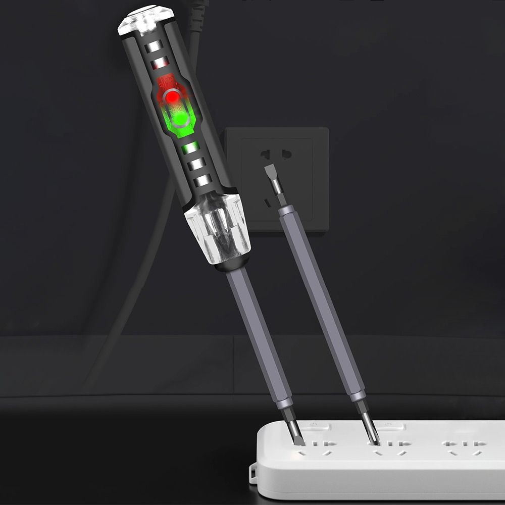 Multifunctional Electricity Tester Pen High Brightness 2-In-1 Electricity Detector Color Photoelectric Pen