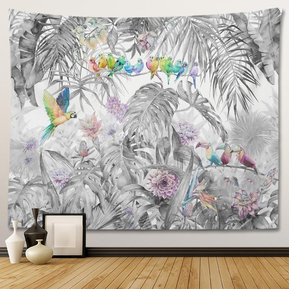 European Floral Retro Tapestry Plant Wall Hanging Bedroom Decoration Wall Hanging Tapestry Home Room Living Room Decoration