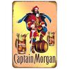 Segni Metallici in Latta Birre Captain Morgan Poster da Parete Targhe Segno Decorazione Pittura in Ferro Vintage per Garage Caffetteria Man Cave Club Bar