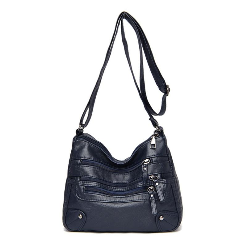 Sac à main Vintage pour dames, sac à bandoulière de grande capacité, sac à bandoulière en cuir souple