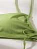 European & American Women's Sexy Tie-up Bikini - Solid Color Two-Piece Swimsuit