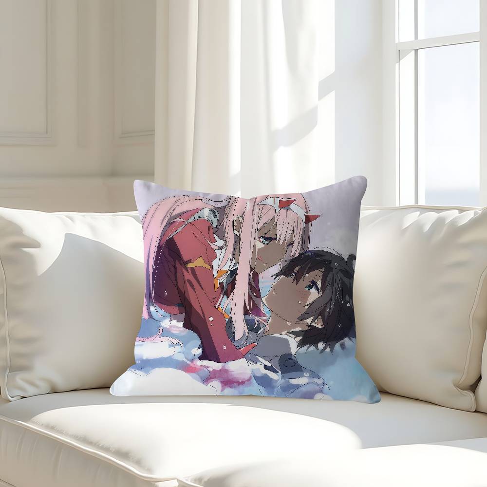 D-DARLING In The F-FRANXX Pillow Case Removable Washable Cushion Cover – All-Season Soft Linen