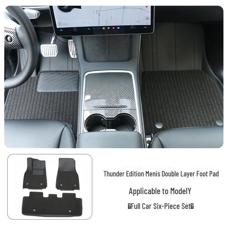 #2025 Tesla Model Y/3 Refresh Floor Mats - Full Coverage Double Layer Design