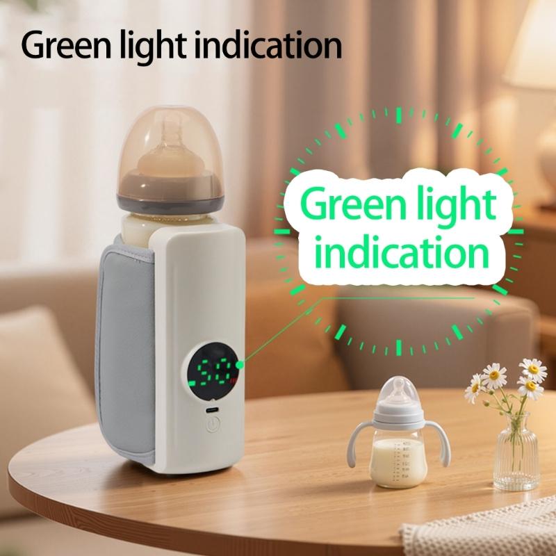 Compact USB Powered 2000mAh Baby Bottle Warmer with Intelligent Temperature Control Energy Efficient for Travel Use