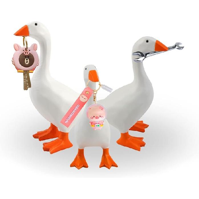 Magnetic Goose Key Holder Cute Home Decor Kawaii Room Office Table Desk Aesthetic Funny Bedroom Housewarming Gift 1PCS