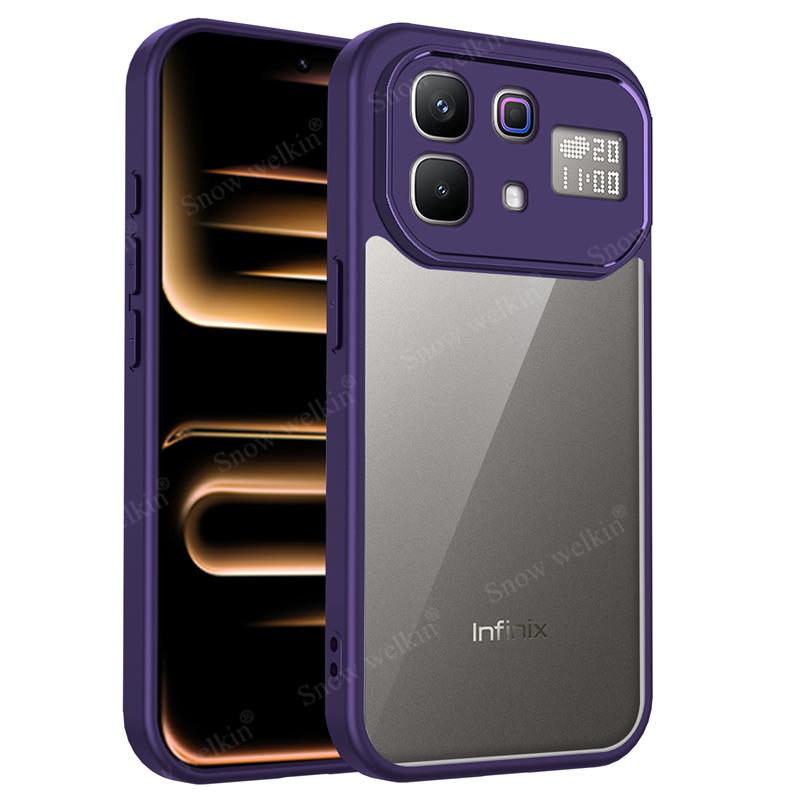 

Прозорий силіконовий чохол для Infinix Note 60 Pro Note60 Pro 60Pro, PC задня панель, TPU бампер, ударостійкий, прозорий чохол для телефону Infinix Note 60 Pro фіолетовий