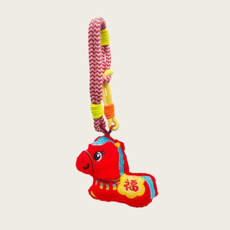 Good Luck Fulu Gourd Plush Pendant Pendant Auspicious Cartoon Doll Ingot Pony God Of Wealth Lucky Keychain