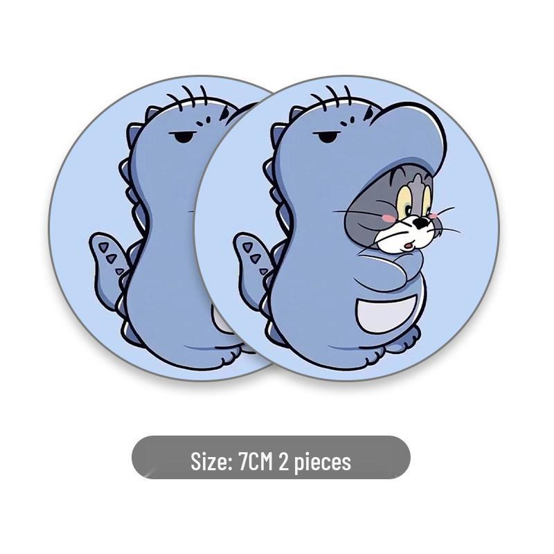 Car Cup Coaster: Universal Anti-slip Door Slot Mat - Cute Cartoon Interior Decor