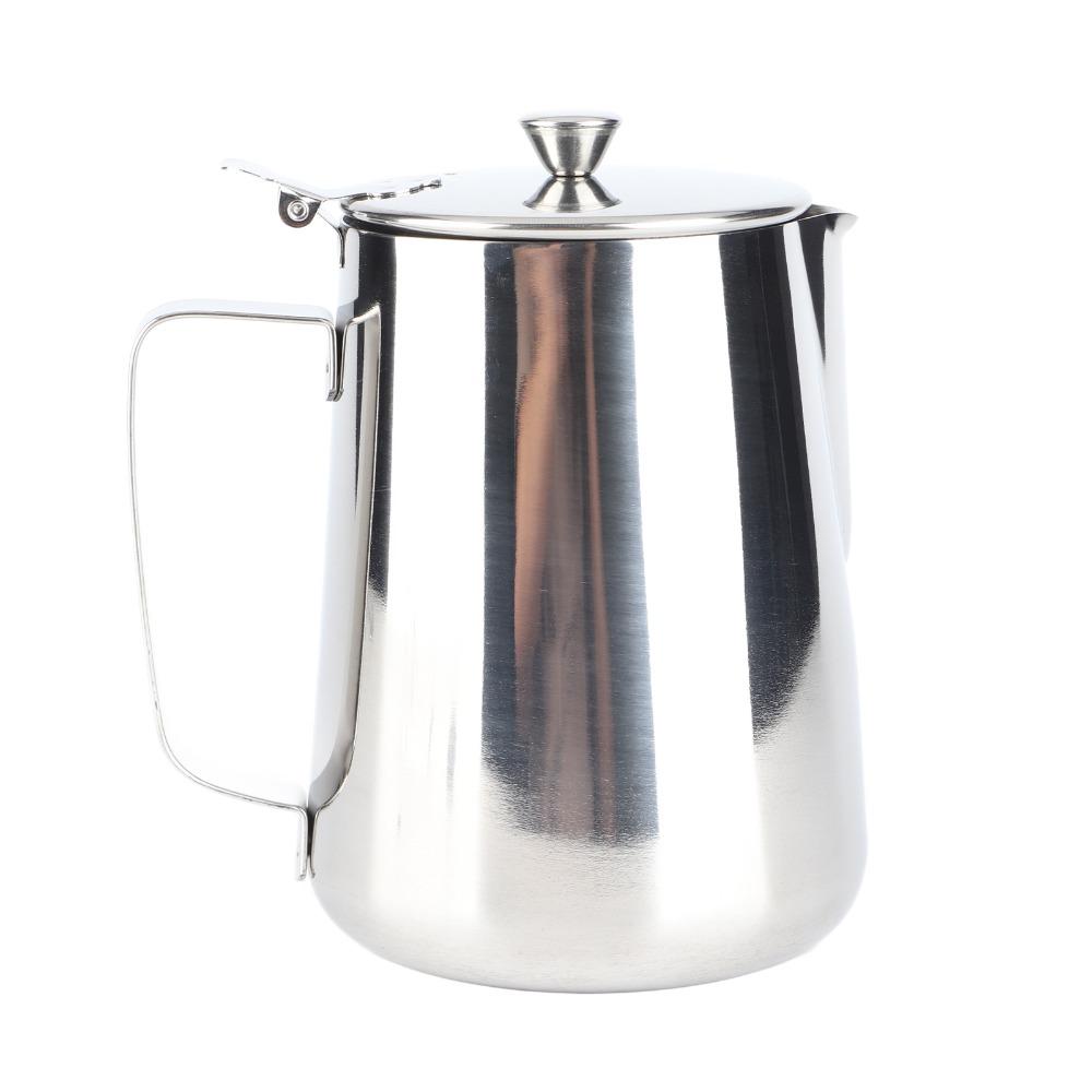 With Lid Milk Frothing Pitcher Stainless Steel Milk Jug Pitcher Jug Stainless Steel Cup For Latte