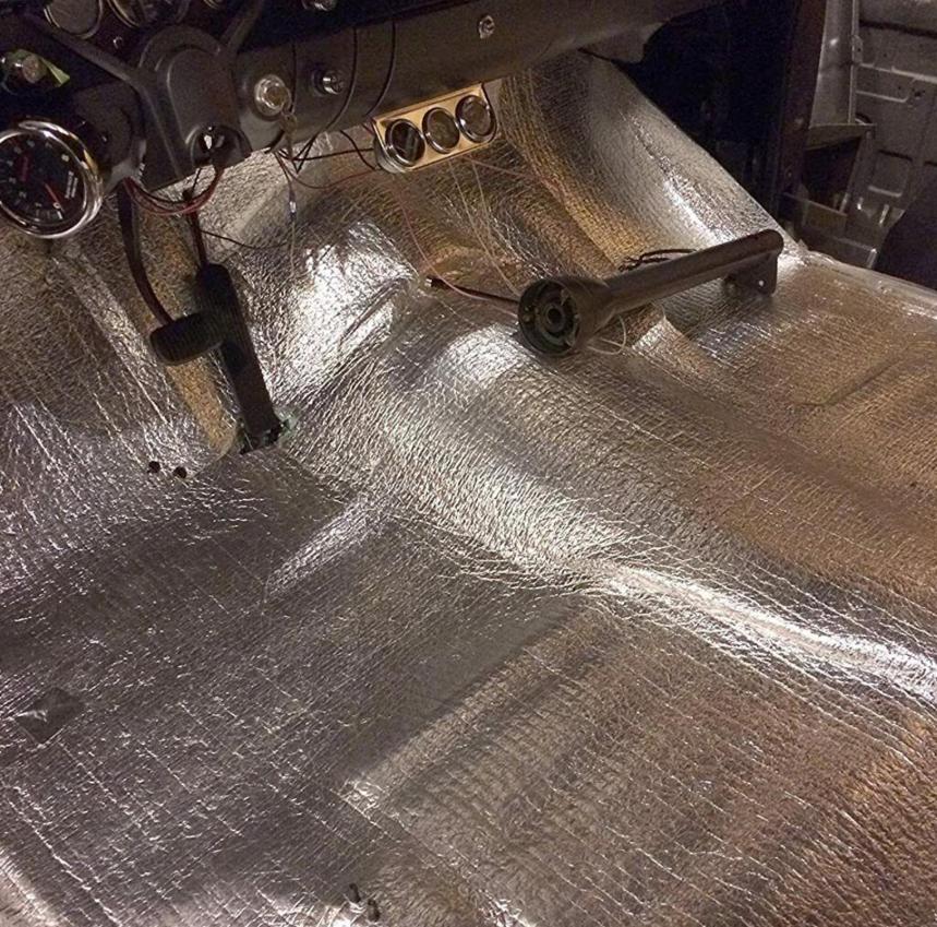 50*200cm Car Sound Insulation Mat Self-Adhesive Roof Noise Deadener Waterproof Vehicle Dampening Tool for Hood Door Roof