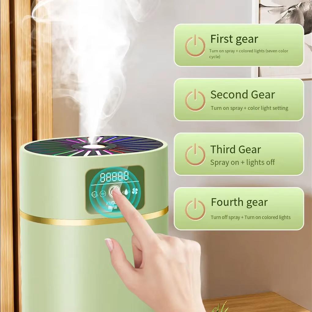1.1L Humidifier Large Capacity Mist Home Quiet Bedroom Colorful Atmosphere Light Air Moisturizer Portable Desktop USB Charging