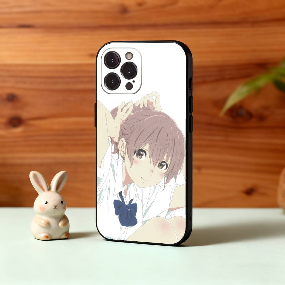 A Silent Voice -Shoko Nishimiya - Anime Movie Phone Case For iPhone17,16,15,14,13,12Plus,Pro Max,XS,5G Soft Silicone Black Cover
