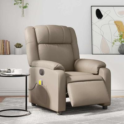 Vidaxl Foldable Massage Armchair, Electric, Cappuccino, Eco-Leather