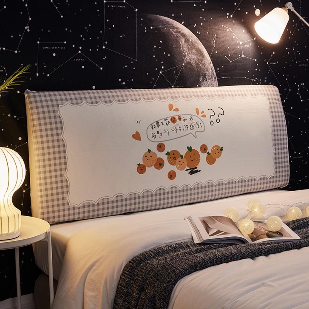 Nordic Nantong Bedside Cover Bedroom Bedside Backrest Cover Elastic Dustproof Soft Bag Fabric Protective Cover