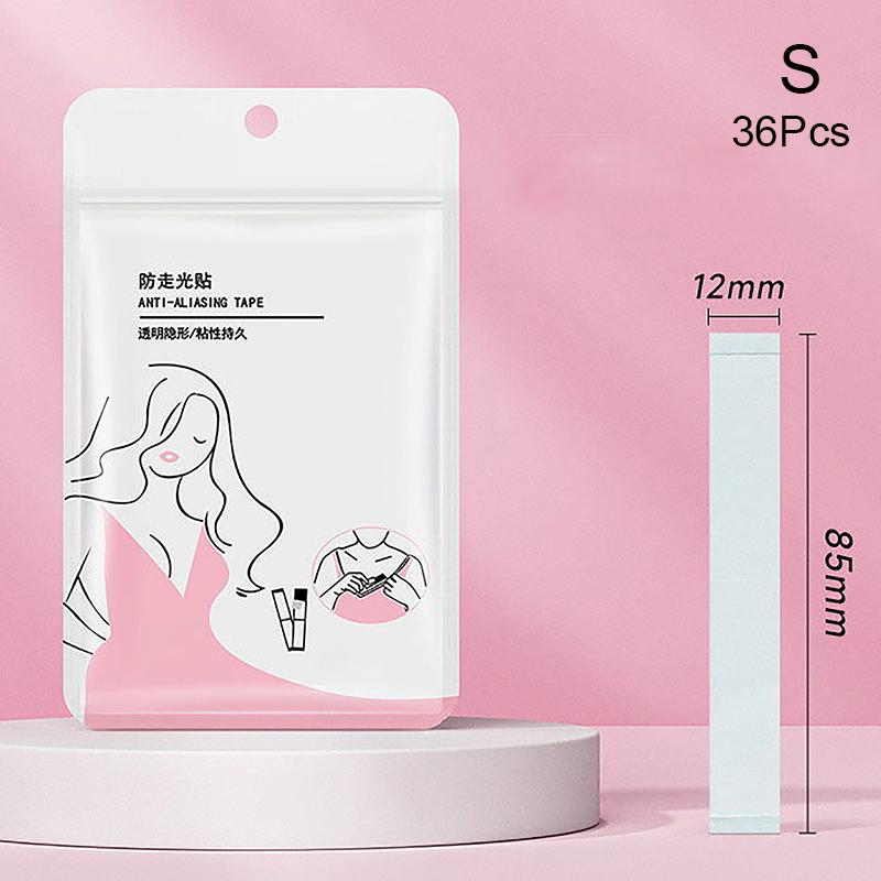 

36 шт. Женская прозрачная двухсторонняя лента для одежды и тела, прозрачный прочный клей для всех оттенков кожи и тканей S