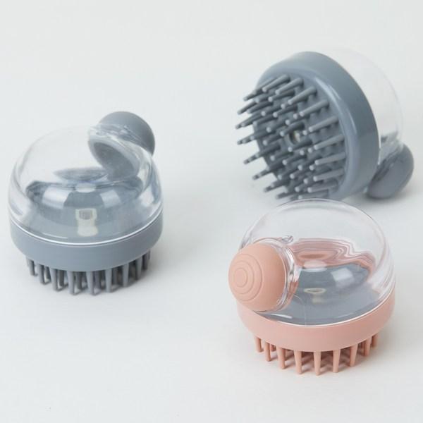 Markzen Pet Shampoo Brush Silicone, Gray, 1 Piece, Korean Pet Shampoo